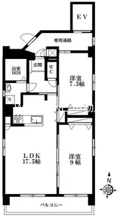 TKマンション元浜【4階】の間取り