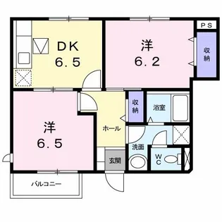 アプリコットB【1階】の間取り