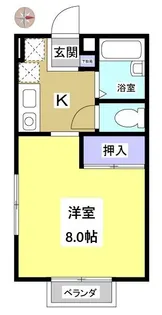 ハイツ航(ワタル)【2階】の間取り