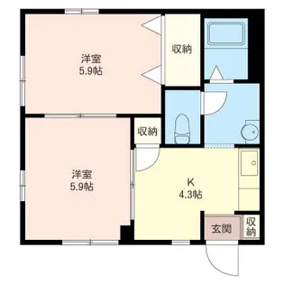 プルミエール桜ヶ丘【1階】の間取り