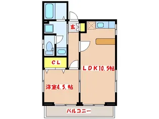 1LDKの間取り画像