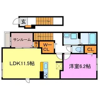 メゾン・ド・ジュネスIII【2階】の間取り