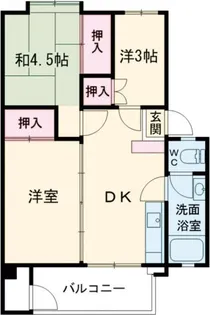 富士見町住宅27号棟【5階】の間取り