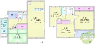 宮城県仙台市宮城野区福田町1【一戸建】の間取り
