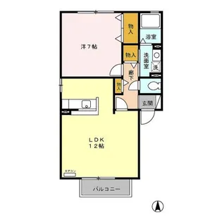 スクウェア・ヒル E【2階】の間取り