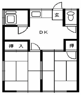 第2富士見荘【1階】の間取り