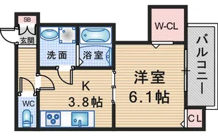 アルバス上野東【1階】の間取り