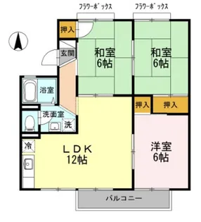 サンライズ原田 A棟【2階】の間取り