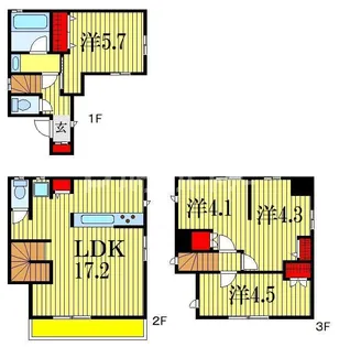 千葉県船橋市宮本6【一戸建】の間取り