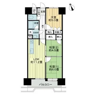 ライオンズマンション菜園【9階】の間取り
