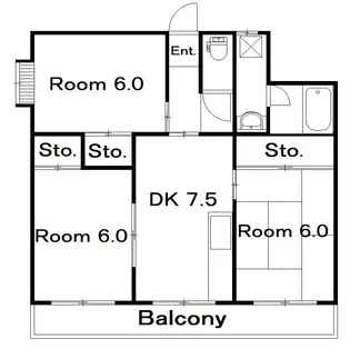 レジデンスみなみ【5階】の間取り