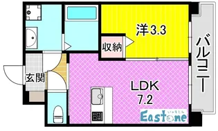 1LDKの間取り画像