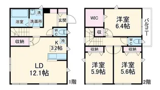 埼玉県草加市金明町【一戸建】の間取り