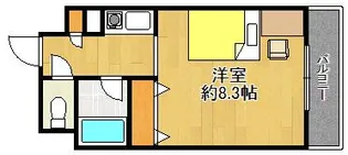 兵庫県西宮市上甲子園2【マンション】の間取り
