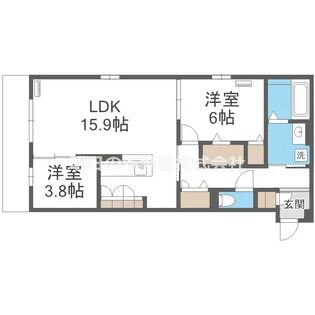 大阪府大阪市阿倍野区西田辺町2【アパート】の間取り