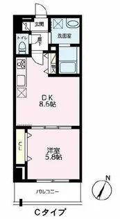 埼玉県蕨市中央3【マンション】の間取り