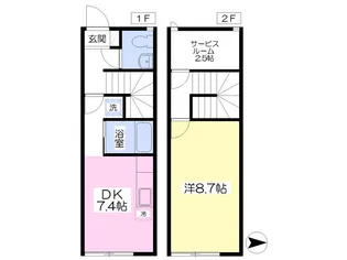 ルミエール青山【1階】の間取り