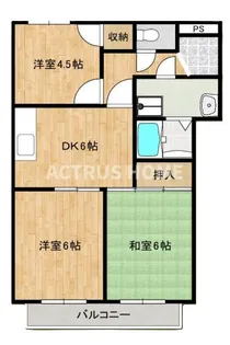 大阪府大阪市東住吉区桑津2【マンション】の間取り