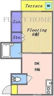 1DKの間取り画像