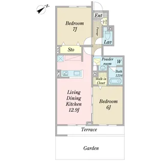 フルール彩【1階】の間取り
