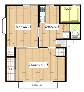 ハイツフレンド玉村小泉【1階】の間取り