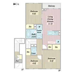 Rock Shield【2階】の間取り