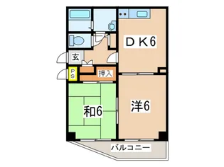 セザール衣笠公園【2階】の間取り