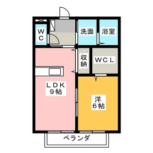 ガーデンコートA・B【1階】の間取り