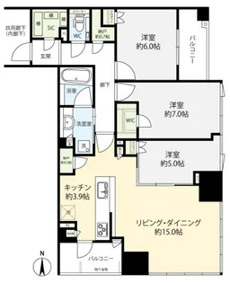 3LDKの間取り画像