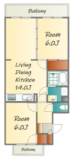 広島県広島市佐伯区美の里2【マンション】の間取り