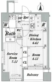 メイクスデザイン新宿【10階】の間取り