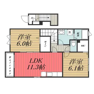 千葉県千葉市若葉区若松町【アパート】の間取り