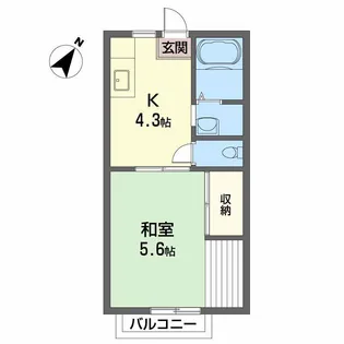 サンライフ前田 No.2【2階】の間取り