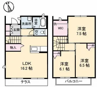 グランマスト1 D棟【1階】の間取り