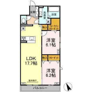 静岡県浜松市中央区鴨江2【アパート】の間取り