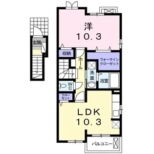 1LDKの間取り画像
