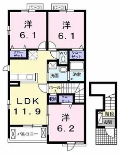 ラ・スイート北野【2階】の間取り
