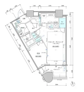 パークタワー勝どき サウス棟【18階】の間取り
