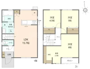 福岡県春日市春日1【一戸建】の間取り