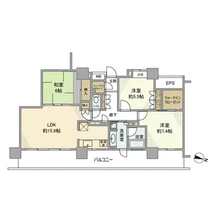 パークハウスさいたま新都心MID TOW【6階】の間取り