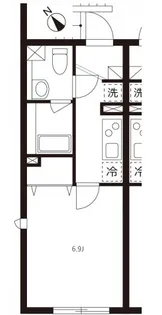 ハーモニーフラッツ中目黒【4階】の間取り