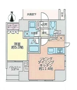 オープンレジデンシア千代田東神田【6階】の間取り