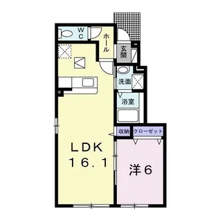 サニーフォレストII【1階】の間取り