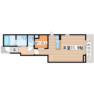 ル・シェル エトワーレII【1階】の間取り