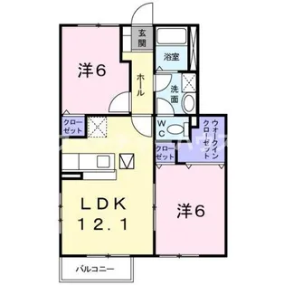 ロアールメゾン【1階】の間取り