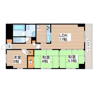 高砂関弐番館【4階】の間取り