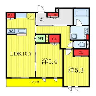 東京都板橋区志村2【マンション】の間取り