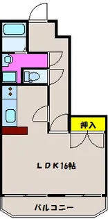 上杉第7ビル西古松【6階】の間取り