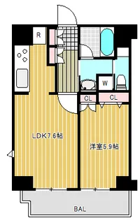 ブライズ戸越公園【7階】の間取り