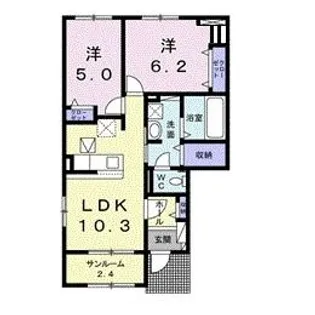 グランディール II【1階】の間取り